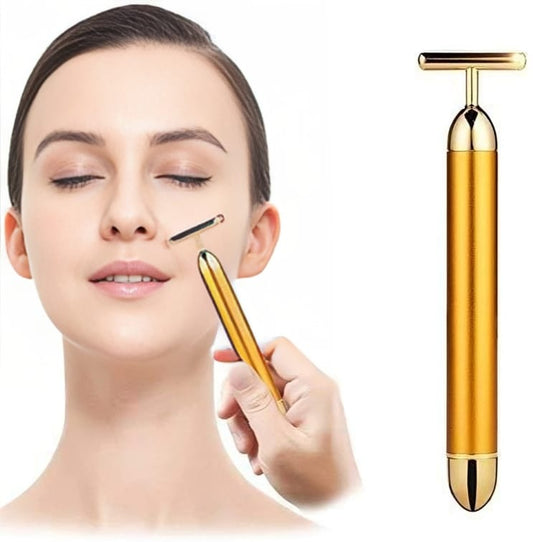 24K GOLD FACE MASSAGER | FREE 3D Manual Roller Massager 360 Combo