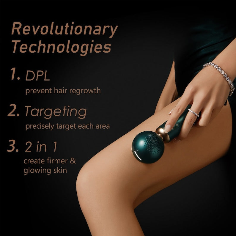 BoSidin Handheld Painless IPL Hair Removal Device - Mini Hair Removal Device For Men And Women - Full Body Skin & Face